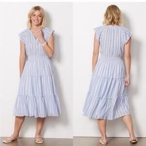Revolve Rails Blue White Amellia New Haven Striped Midi Dress Size XS